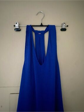 Lucy Royal Blue Racerback V-Neck Tank Top
